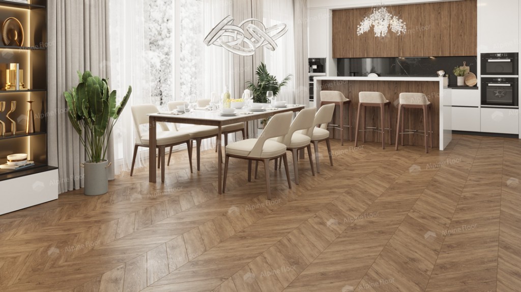Кварцвиниловая плитка Alpine Floor Гевуина Шеврон Chevron ECO 20-10 Кварцвиниловая плитка Alpine Floor Гевуина Шеврон Chevron ECO 20-10
