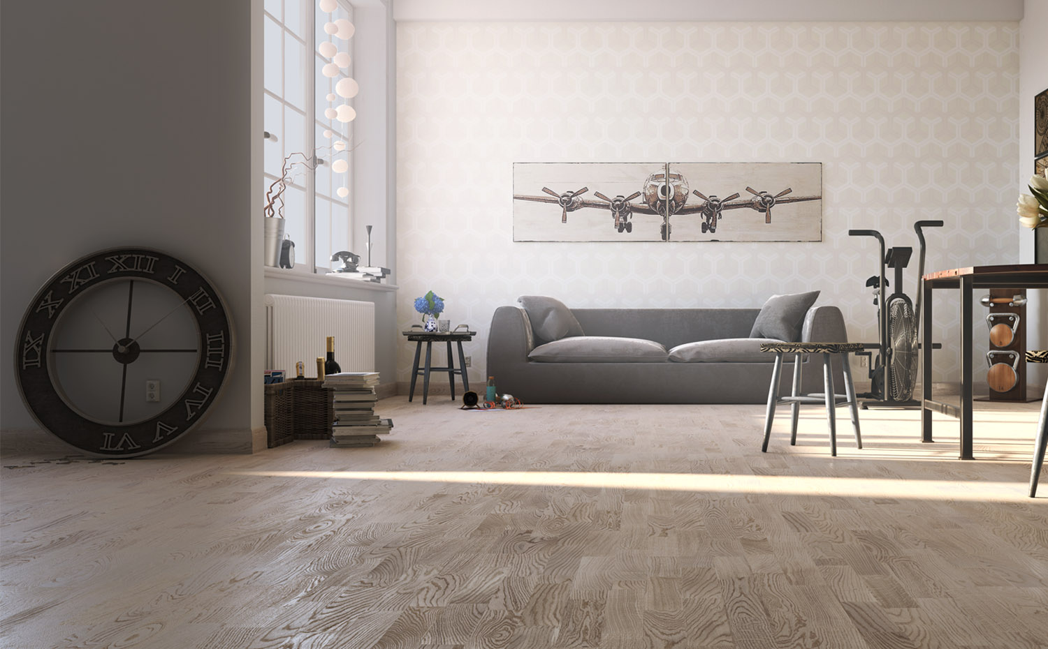 Паркетная доска Polarwood Дуб Tundra White Matt