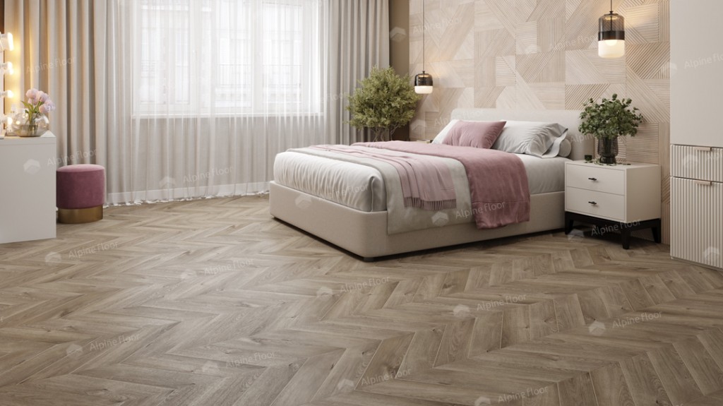 Кварцвиниловая плитка Alpine Floor Натуральный первозданный дуб отбеленный Шеврон Chevron ECO 20-3 Кварцвиниловая плитка Alpine Floor Натуральный первозданный дуб отбеленный Шеврон Chevron ECO 20-3