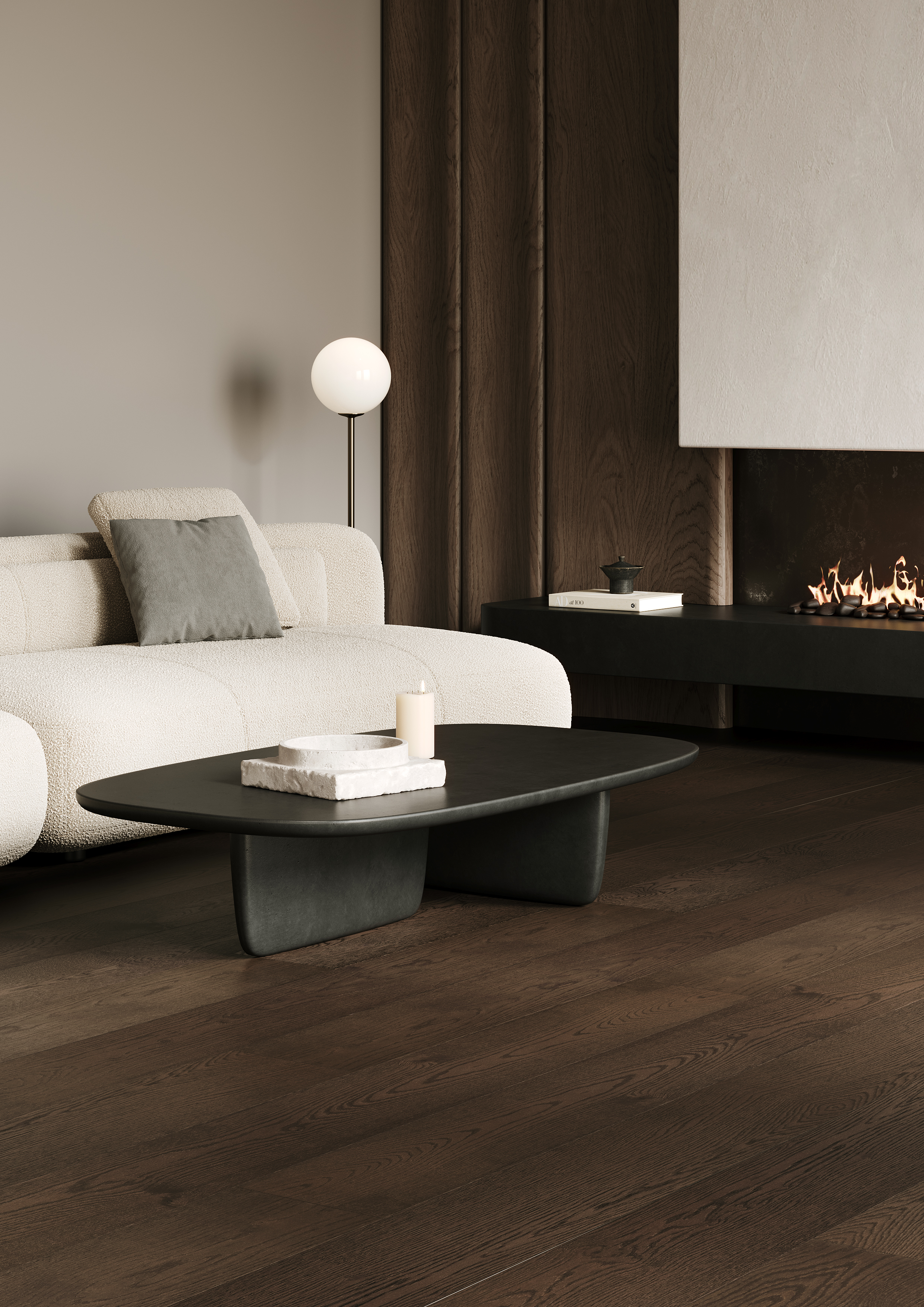 Кварцевый паркет Quartz Parquet Престиж 1258-03 Дуб Трюфельный