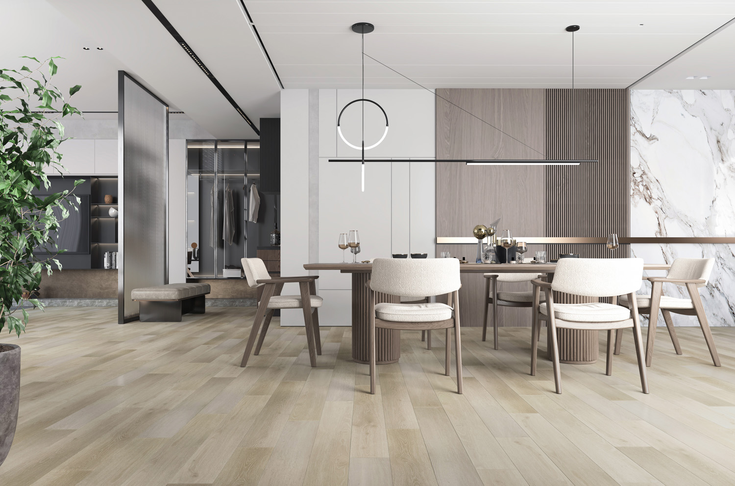 Кварцевый SPC ламинат Fargo Comfort 1166-02 Дуб Спелый Миндаль