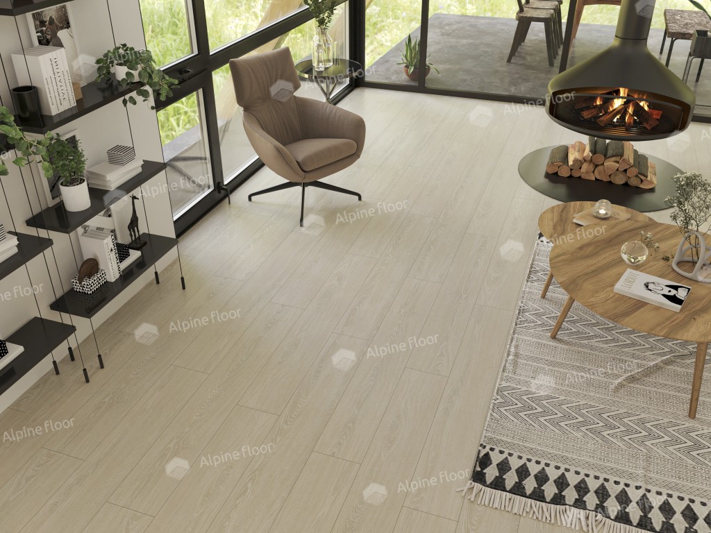 Кварцвиниловая плитка Alpine Floor ДУБ СНЕЖНЫЙ ECO 5-14