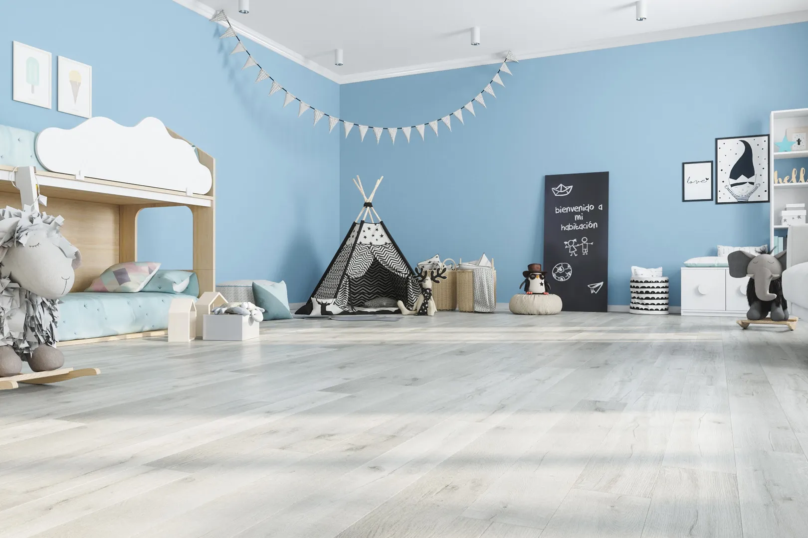 Кварцевый SPC ламинат Fargo Bevel 50-81996-14 Дуб Лондонский Туман