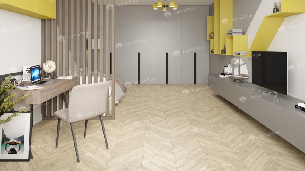 Кварцвиниловая плитка Alpine Floor Сонома Шеврон Chevron ECO 20-7