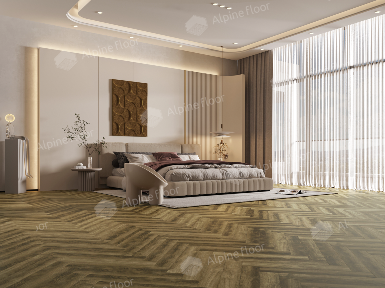 Ламинат Alpine Floor Herringbone Дуб Марсель LF102-9