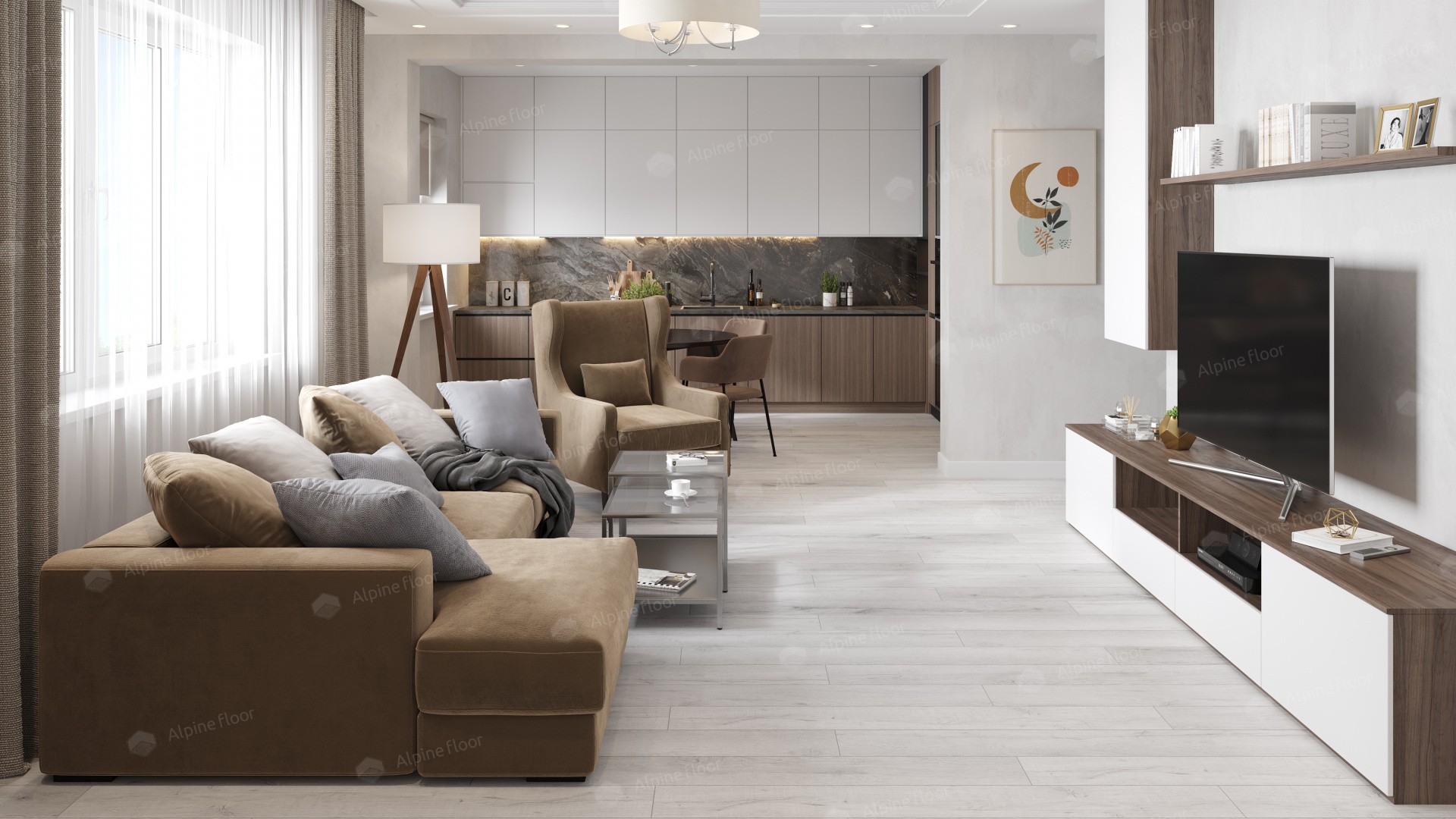 SPC Alpine Floor Premium XL Дуб морская пена ABA ECO 7-21 MC