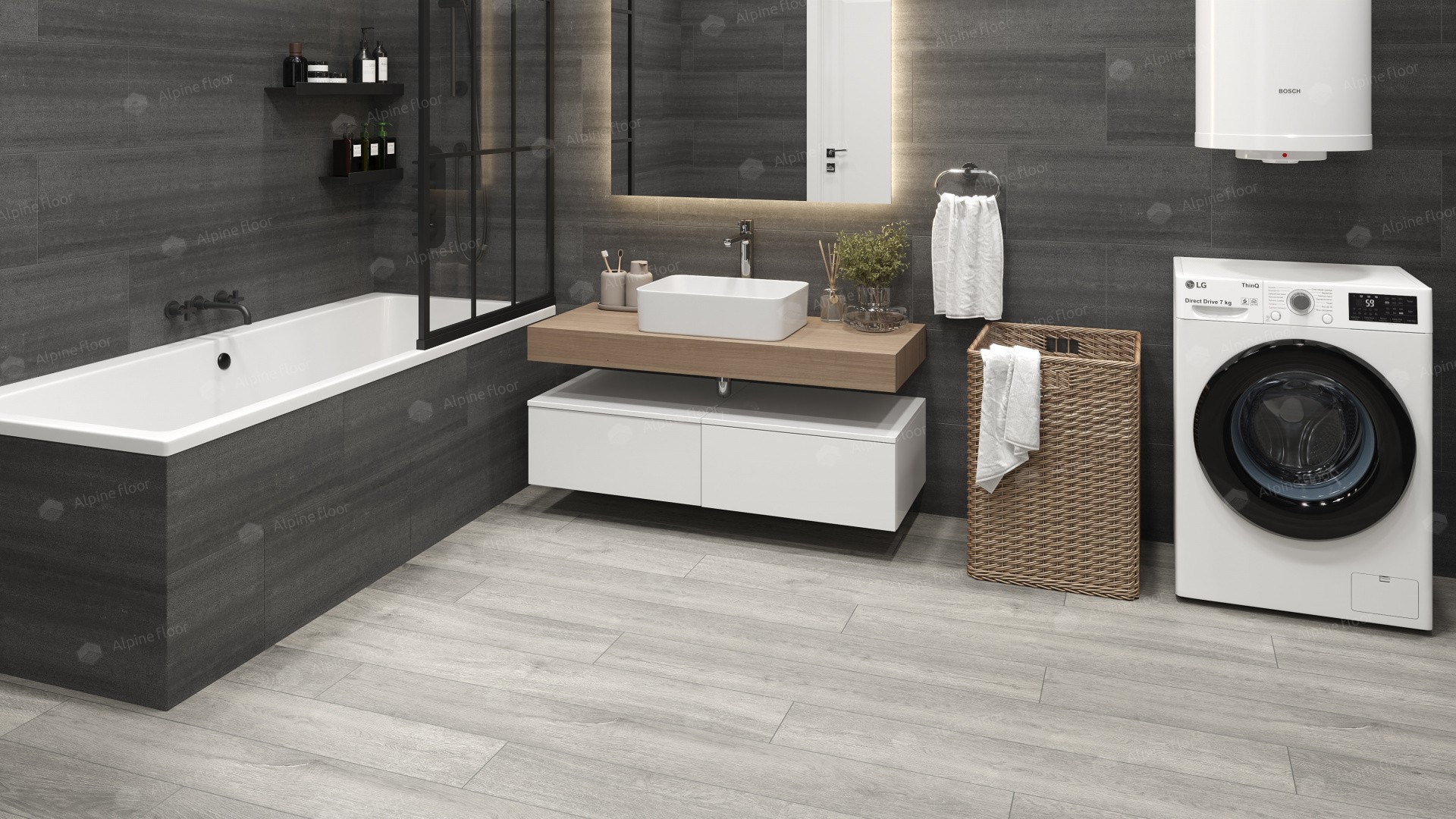 SPC Alpine Floor Premium XL Дуб платина ABA ECO 7-14 MC SPC Alpine Floor Premium XL Дуб платина ABA ECO 7-14 MC