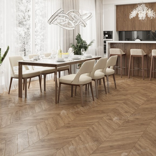 Кварцвиниловая плитка Alpine Floor Гевуина Шеврон Chevron ECO 20-10
