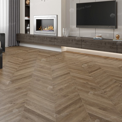 Кварцвиниловая плитка Alpine Floor Макадамия Шеврон Chevron ECO 20-5