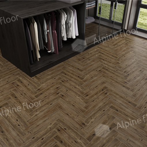 Ламинат Alpine Floor Herringbone 12 Pro Бордо LF106-10 - 1