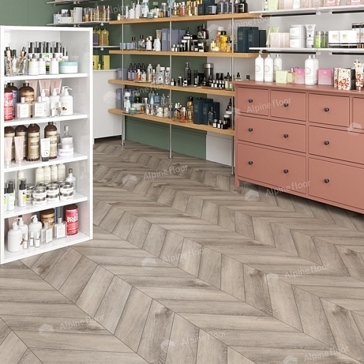 Кварцвиниловая плитка Alpine Floor Дуб Исида Шеврон Chevron ECO 20-8 - 1