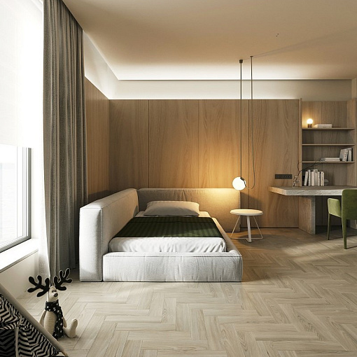 Кварцевый SPC ламинат Fargo Herringbone Вяз Оксфорд 44-2101-05 - 1