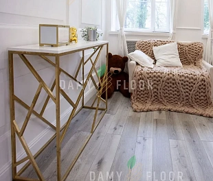 Кварцевый SPC ламинат Damy Floor Family Дуб Состаренный Серый T7020-5D