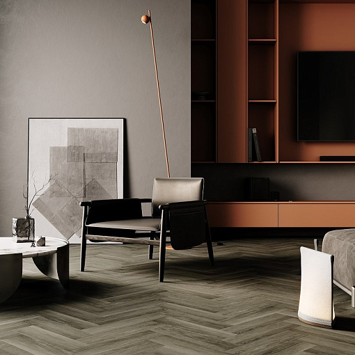 Кварцевый SPC ламинат Fargo Herringbone Дуб Верде 44-3046-4 - 1