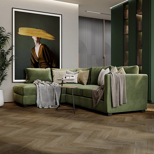 Кварцевый SPC ламинат Fargo Herringbone Дуб Монако 44-63W948 - 2