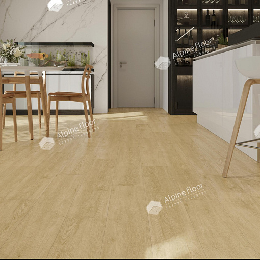 Кварцвиниловая плитка Alpine Floor ДУБ КРЕМОВЫЙ ECO 5-23 - 4