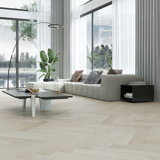 Кварцевый паркет Quartz Parquet Английская Ёлка Дуб Песочный 33-408 - 1