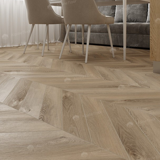 Кварцвиниловая плитка Alpine Floor Дуб Синистра Левый Шеврон Chevron ECO 20-6 - 3