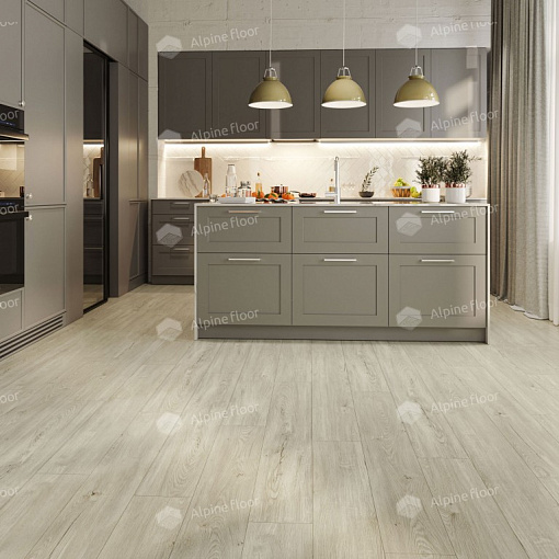Кварцвиниловая плитка Alpine Floor Секвойя Снежная ЕСО 6-8 LVT