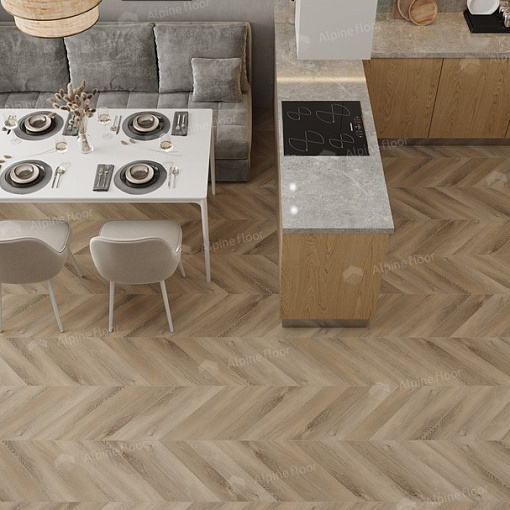 Кварцвиниловая плитка Alpine Floor Дуб Синистра Левый Шеврон Chevron ECO 20-6 - 2