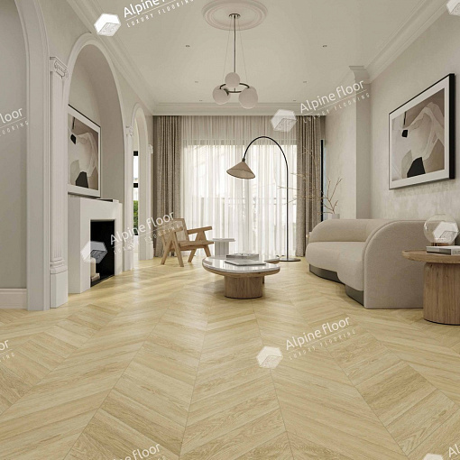 Кварцвиниловая плитка Alpine Floor Дуб Ваниль Селект Шеврон Chevron ECO 20-2 - 2